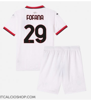 AC Milan Youssouf Fofana #29 Seconda Maglia Bambino 2024-25 Manica Corta (+ Pantaloni corti)